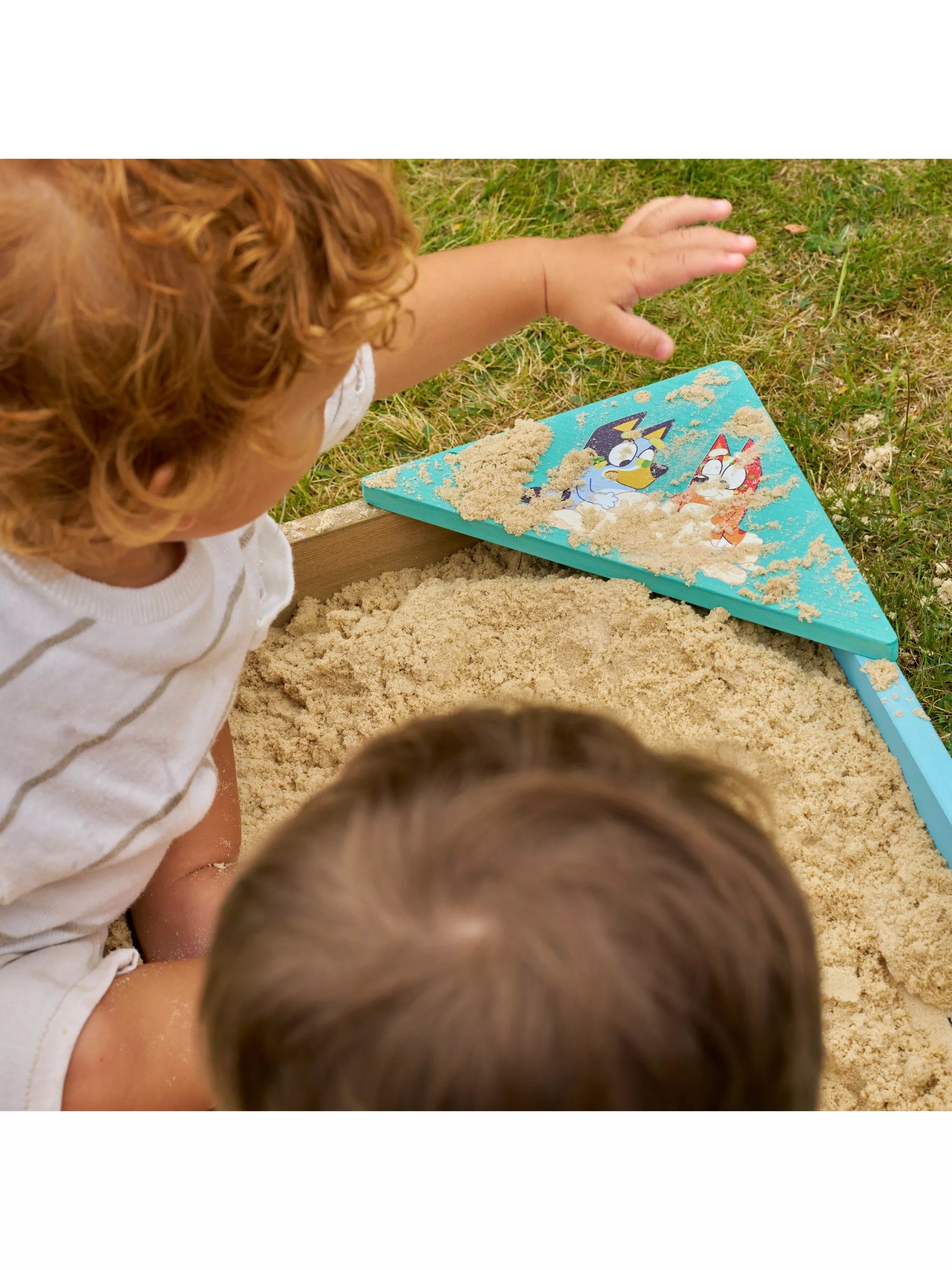 TP Toys Bluey wooden sandpit 90cm, imported from the UK
