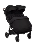 Nuna TRVL Dubl double pushchair footmuff in Caviar, UK version