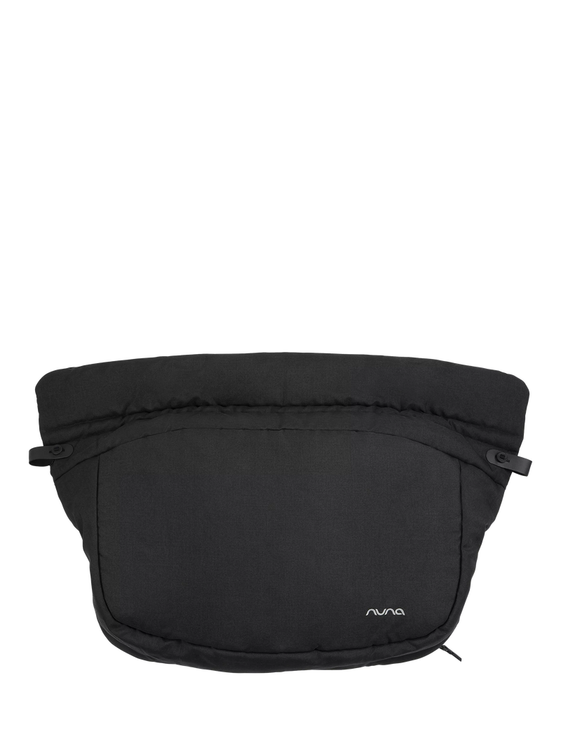 Nuna TRVL Dubl double pushchair footmuff in Caviar, UK version