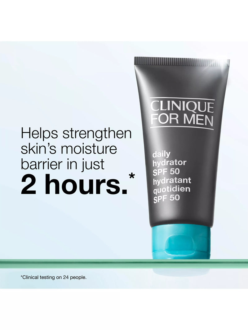Clinique For Men Daily Hydrator moisturiser SPF 50 75ml, imported from the UK