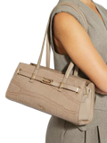 Dune London Depend leather shoulder bag mid grey, UK version