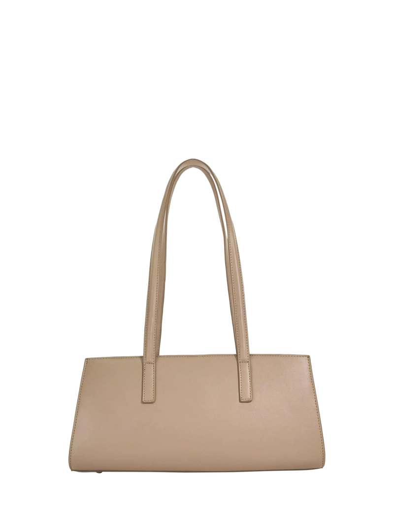 Dune London Depend leather shoulder bag mid grey, UK version