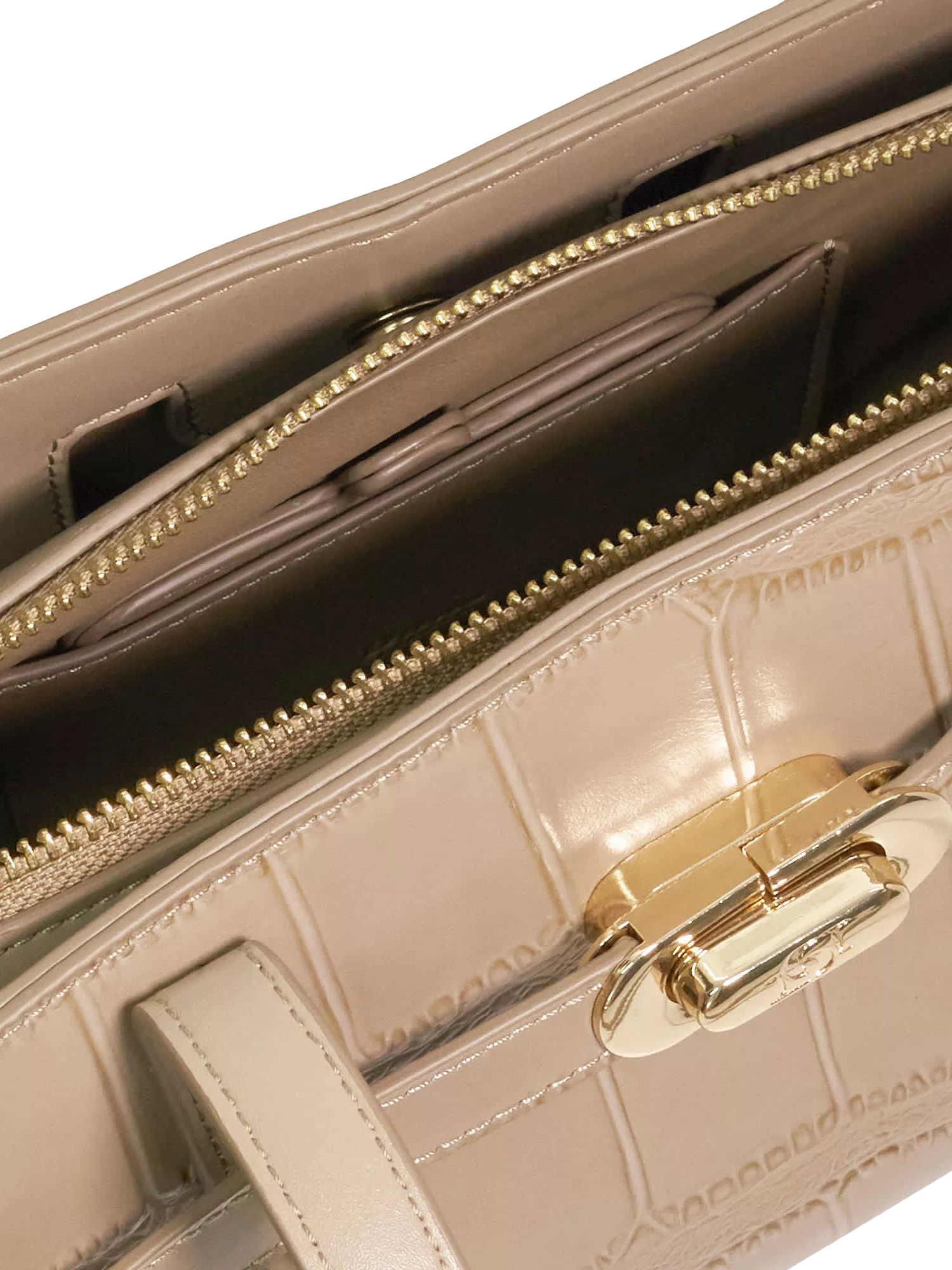 Dune London Depend leather shoulder bag mid grey, UK version