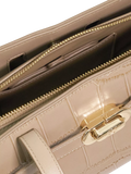 Dune London Depend leather shoulder bag mid grey, UK version