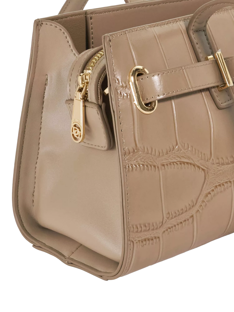 Dune London Depend leather shoulder bag mid grey, UK version