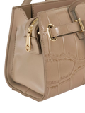 Dune London Depend leather shoulder bag mid grey, UK version