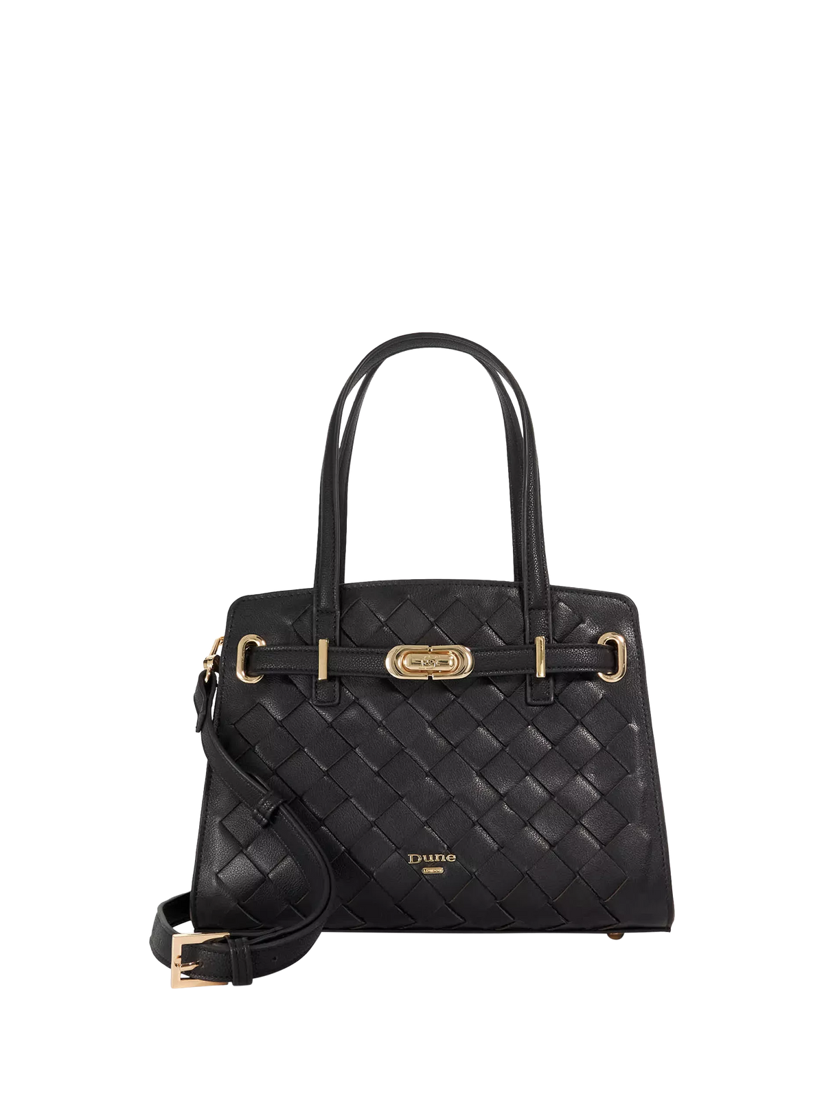 Dune London black leather handbag (British brand)