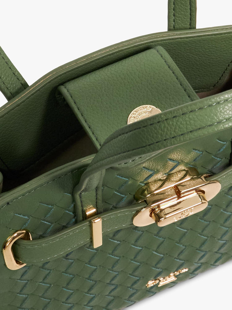 Dune London leather belted grab bag, imported from the UK