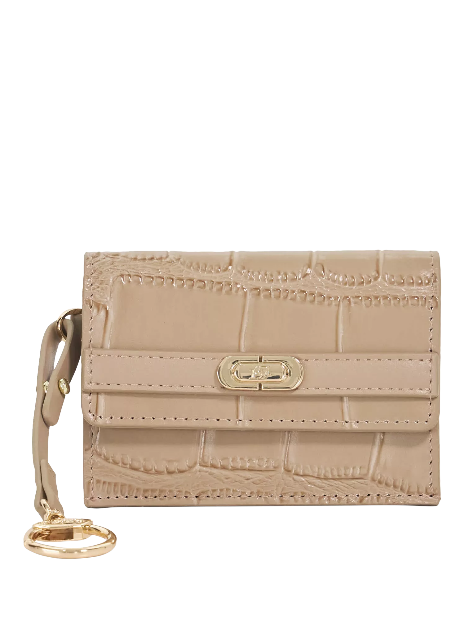 Dune London leather card holder Mid Grey, UK version