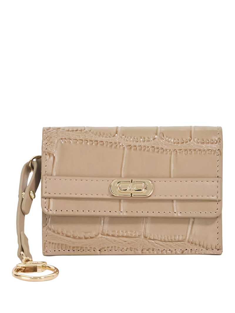 Dune London leather card holder Mid Grey, UK version