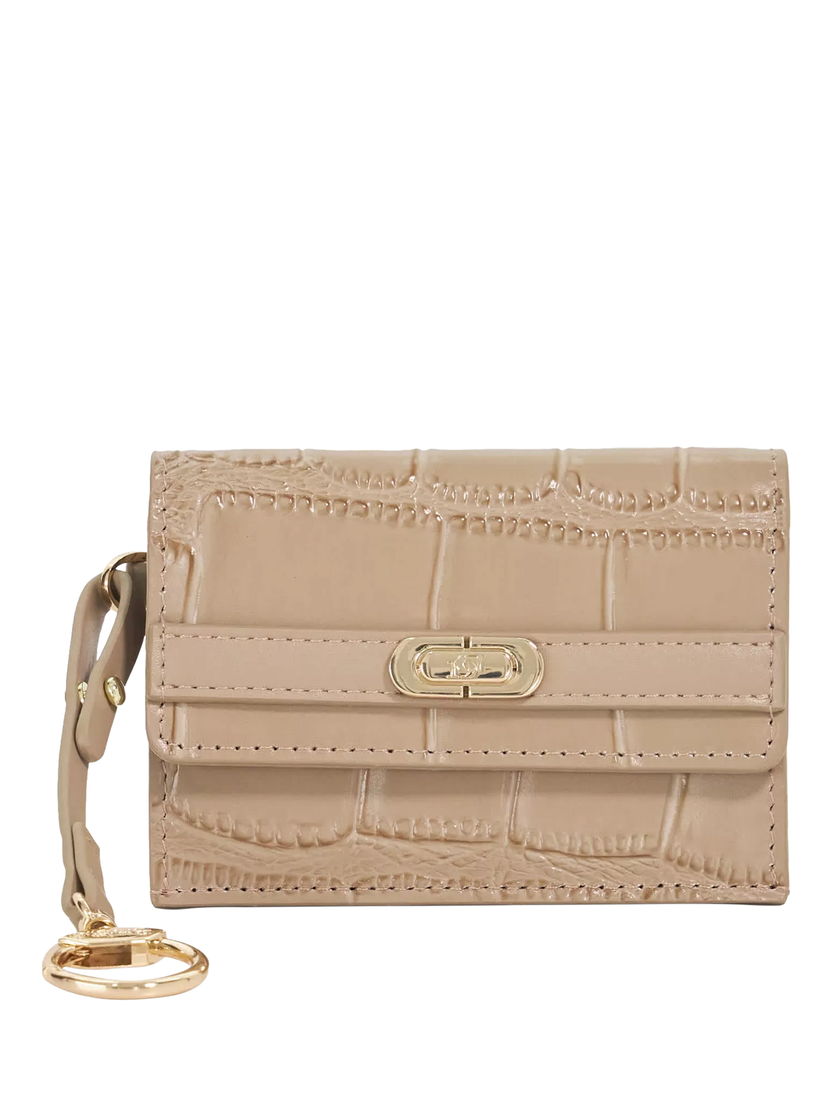 Dune London leather card holder Mid Grey, UK version