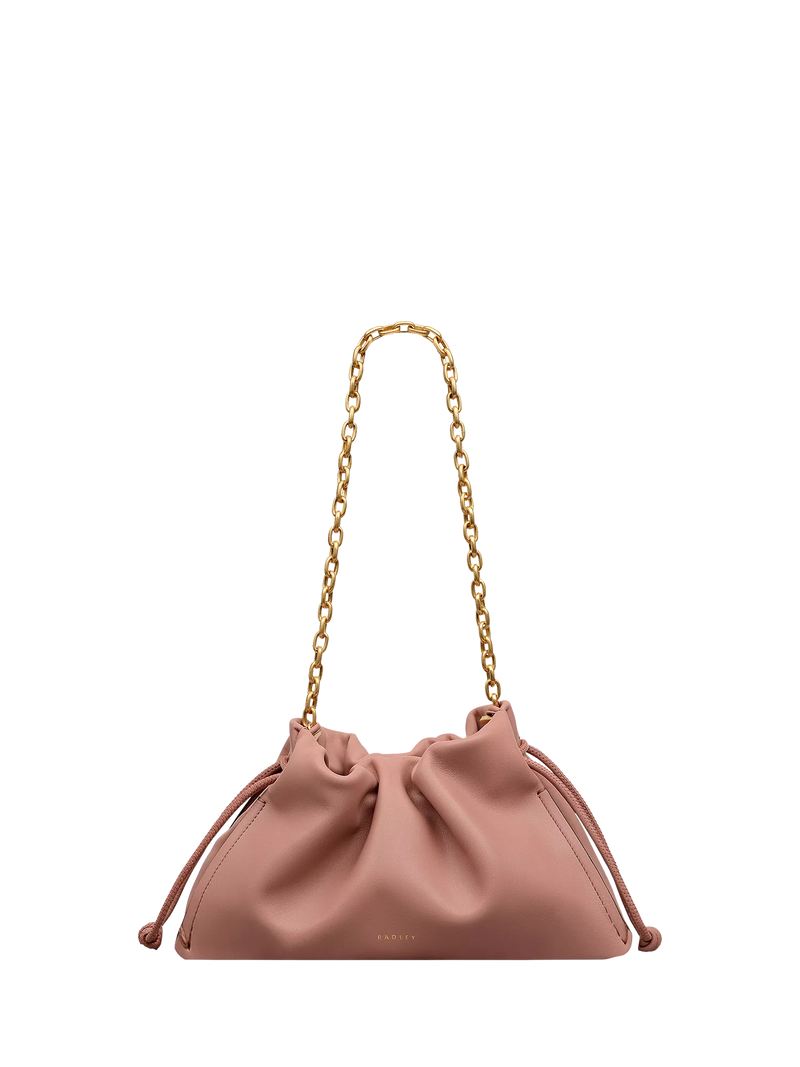 Radley The Roxburgh Leather Chain Clutch Bag, Carnation
