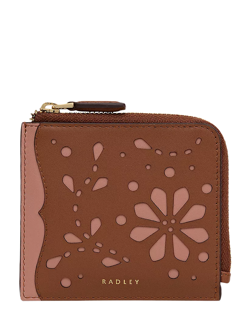 Radley floral cut-out leather purse, imported from the UK