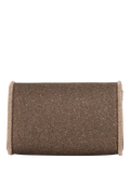 Dune London metallic fabric diamanté clutch bag bronze, UK version