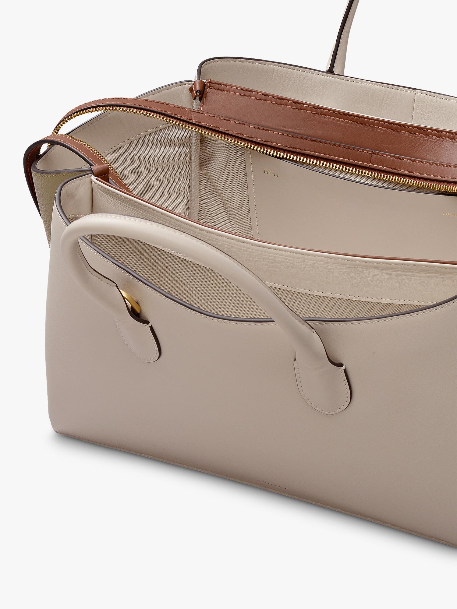 Radley Romilly leather large grab bag in salt - British product