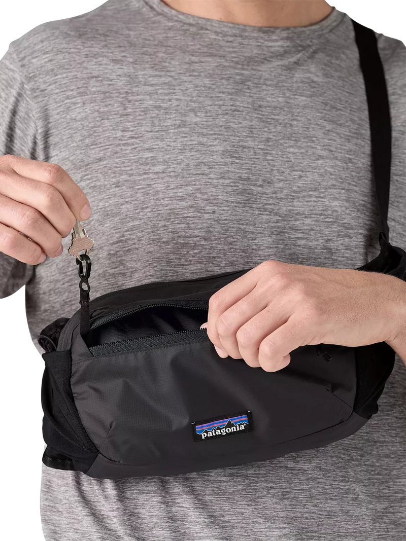 Patagonia Terravia Hip Pack black cross-body bag, imported from the UK