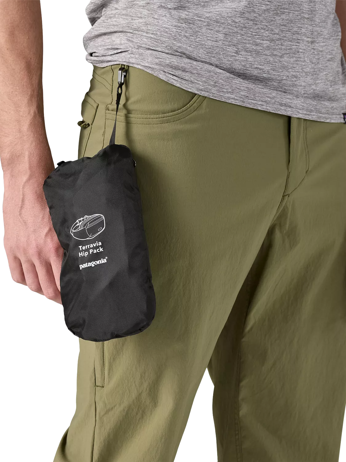 Patagonia Terravia Hip Pack black cross-body bag, imported from the UK