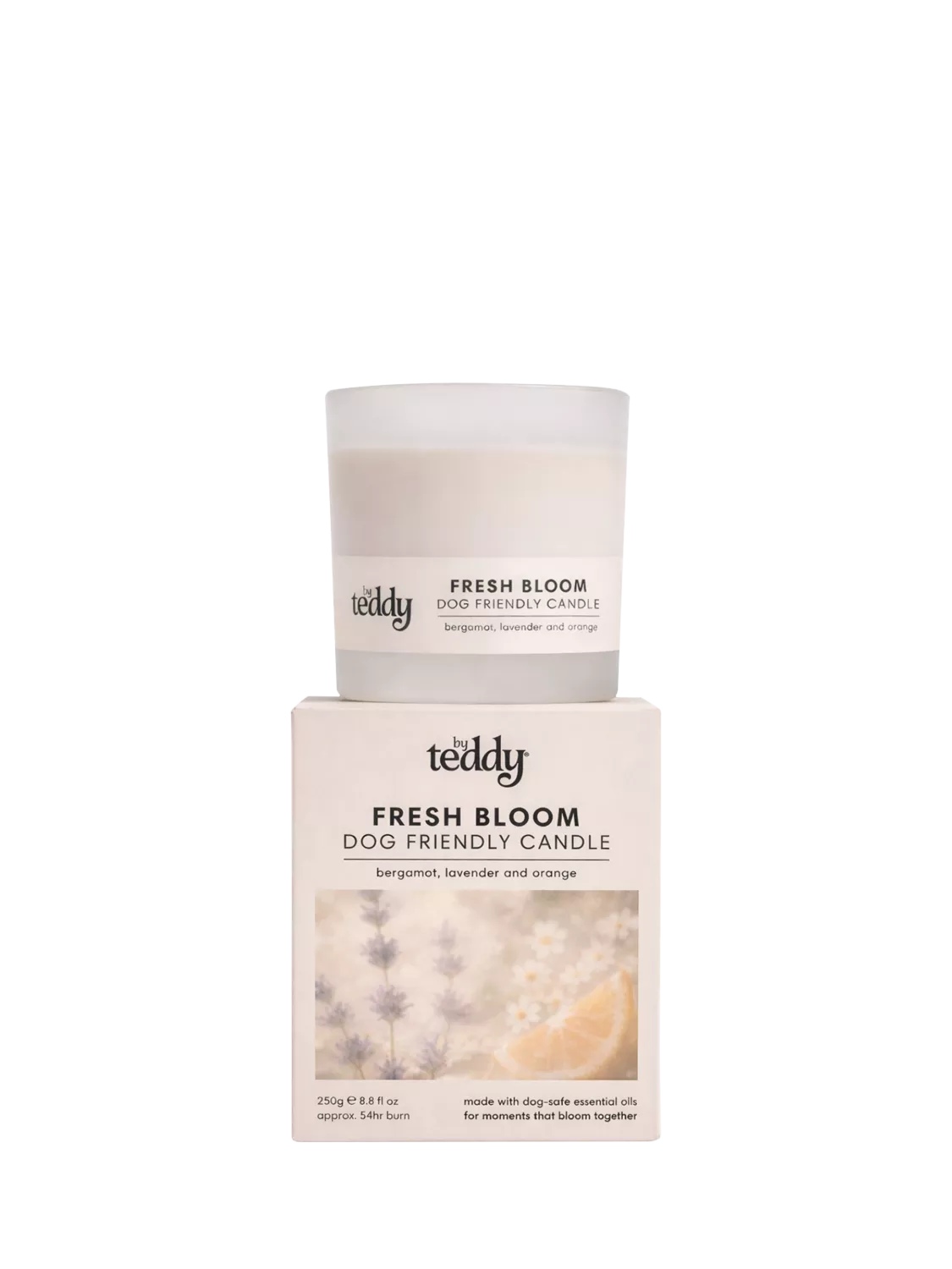 By Teddy Fresh Bloom scented candle 250g, imported from the UK