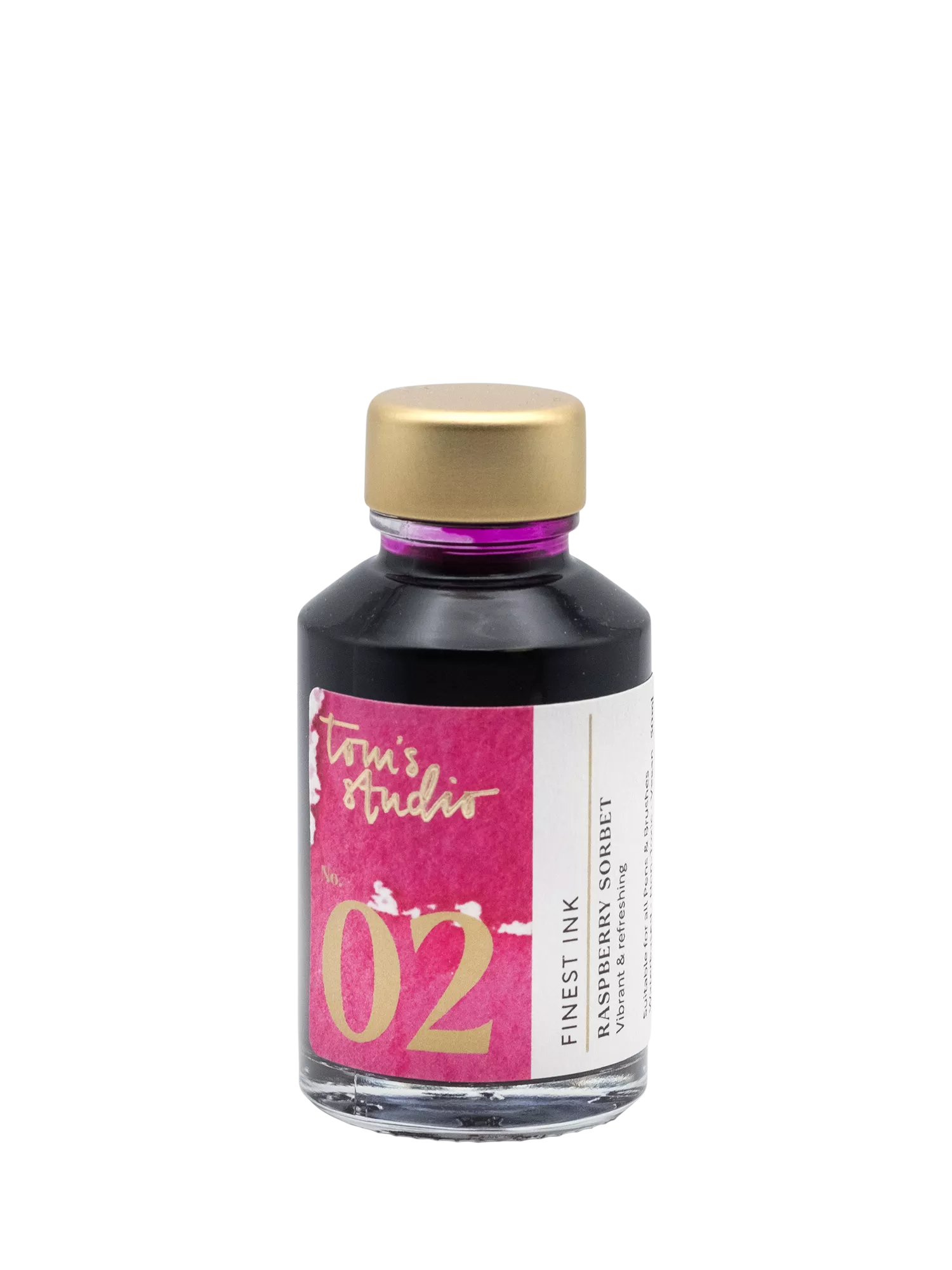 Tom's Studio fountain pen ink Raspberry Sobert 50ml (British brand)
