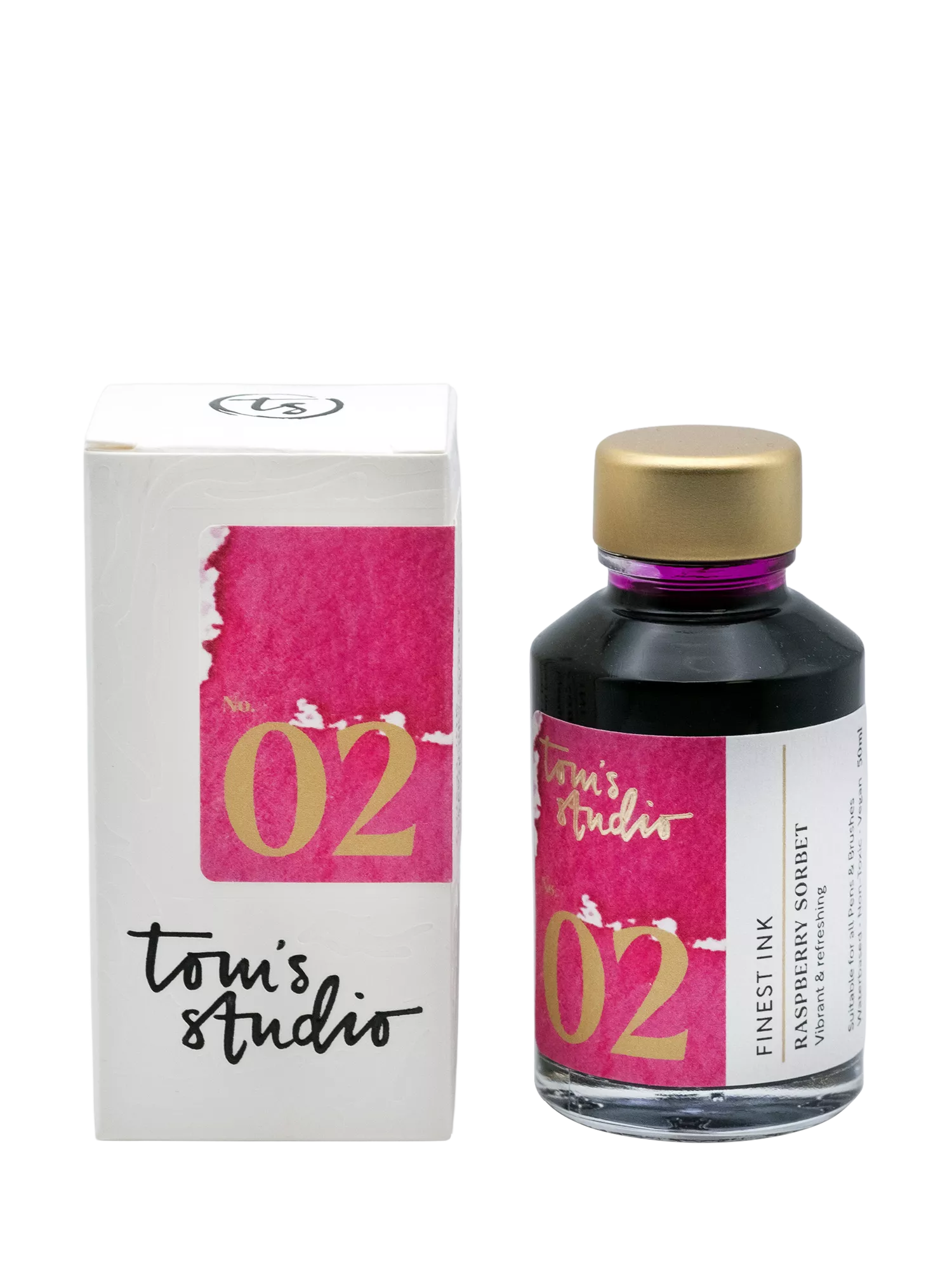 Tom's Studio fountain pen ink Raspberry Sobert 50ml (British brand)