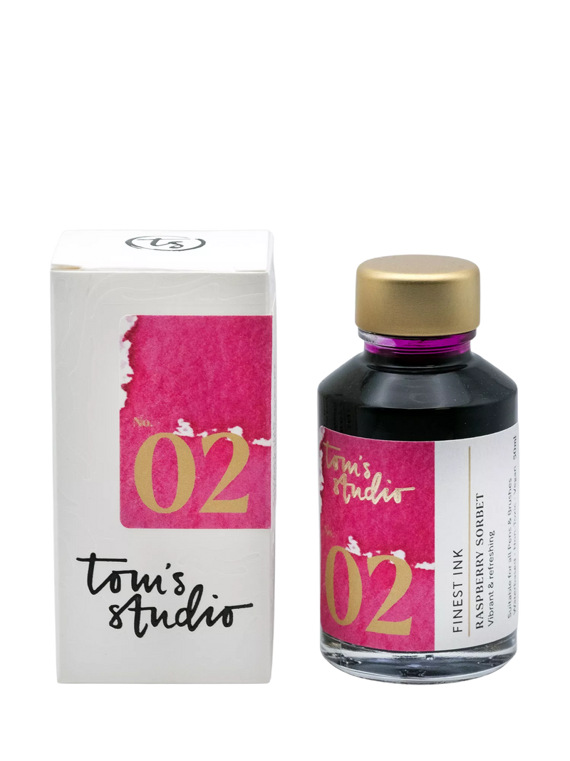 Tom's Studio fountain pen ink Raspberry Sobert 50ml (British brand)