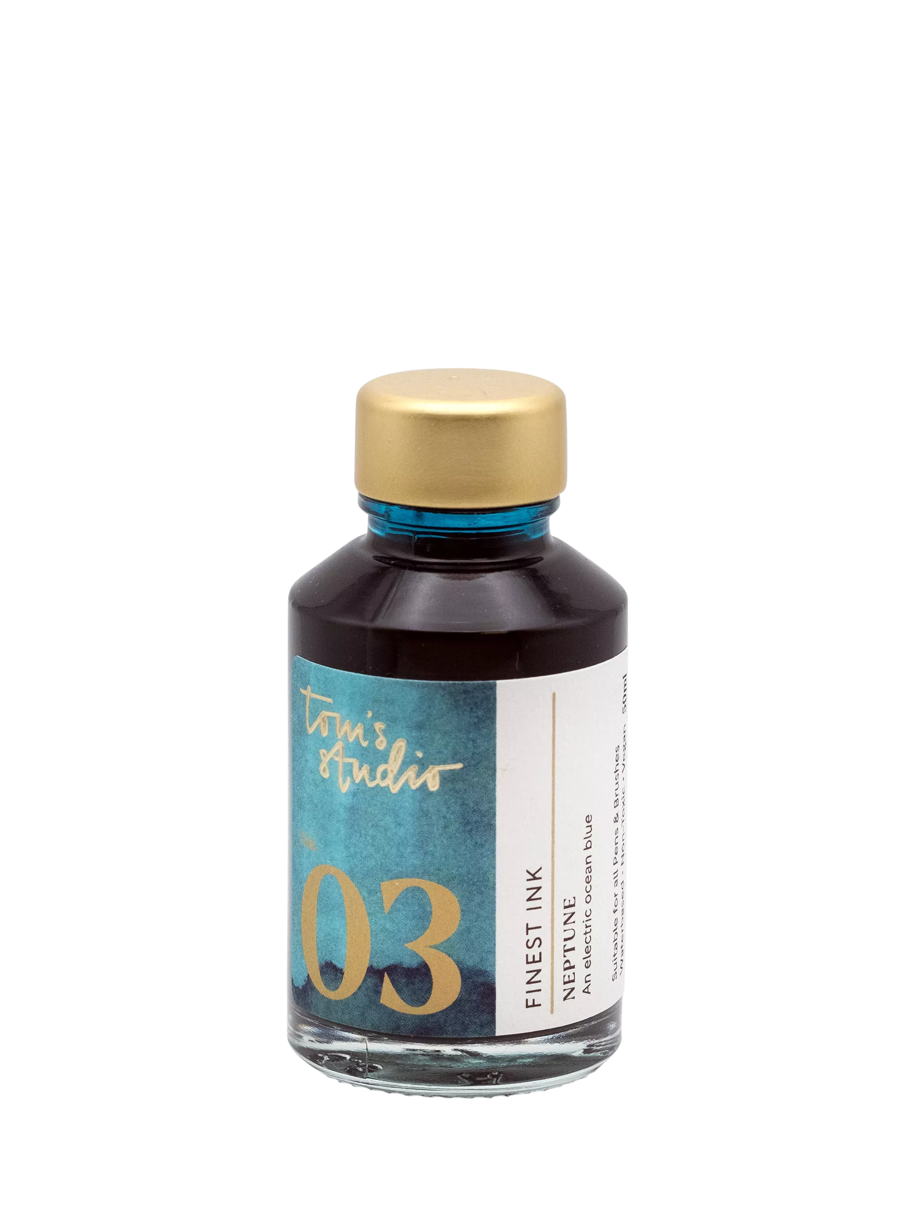 Tom's Studio fountain pen ink Neptune 50ml, UK version