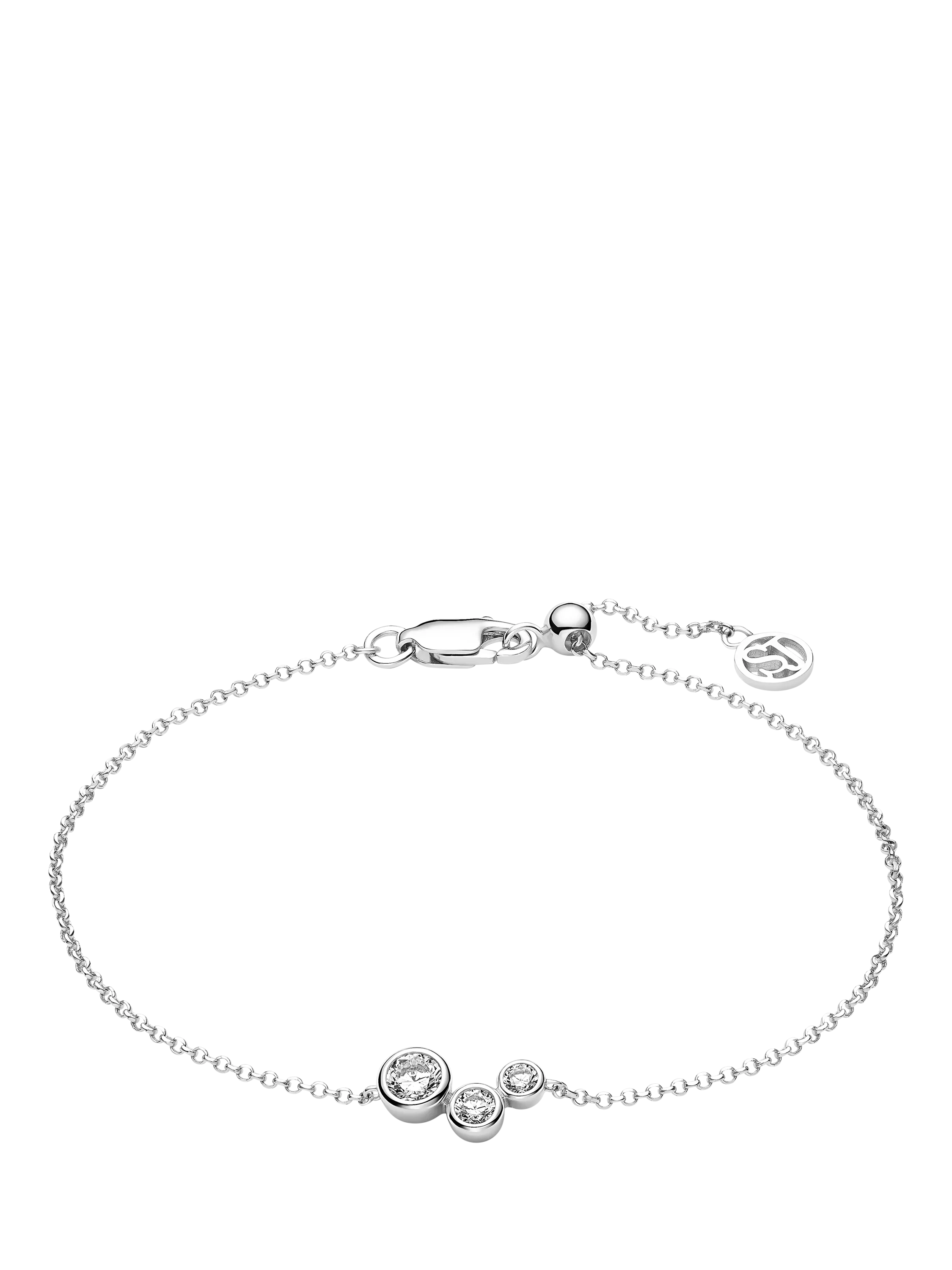 Sif Jakobs Jewellery silver bracelet with cubic zirconia, imported from the UK