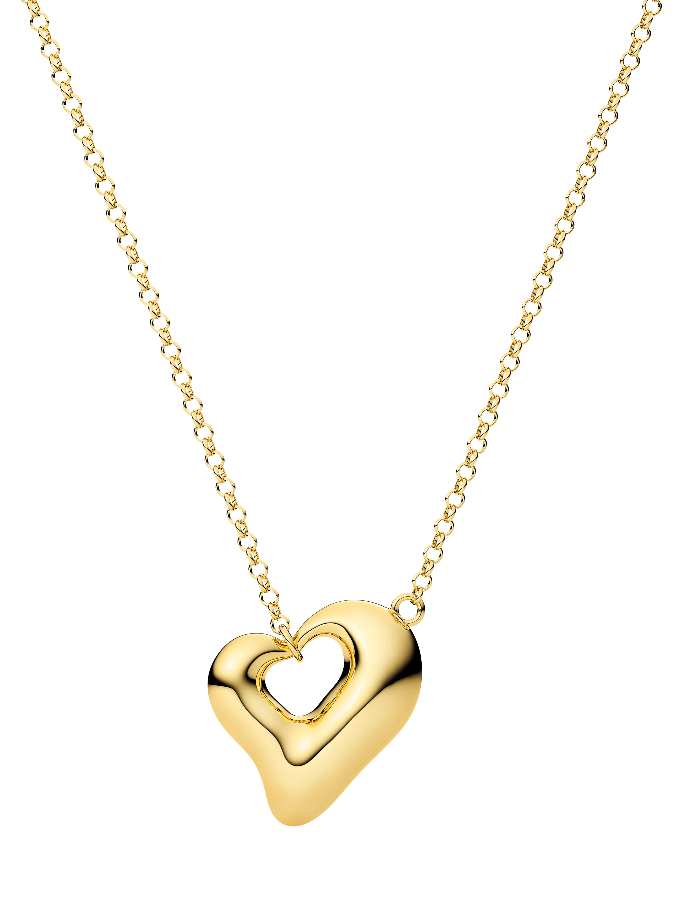 Sif Jakobs Jewellery Curved Heart Necklace 45cm