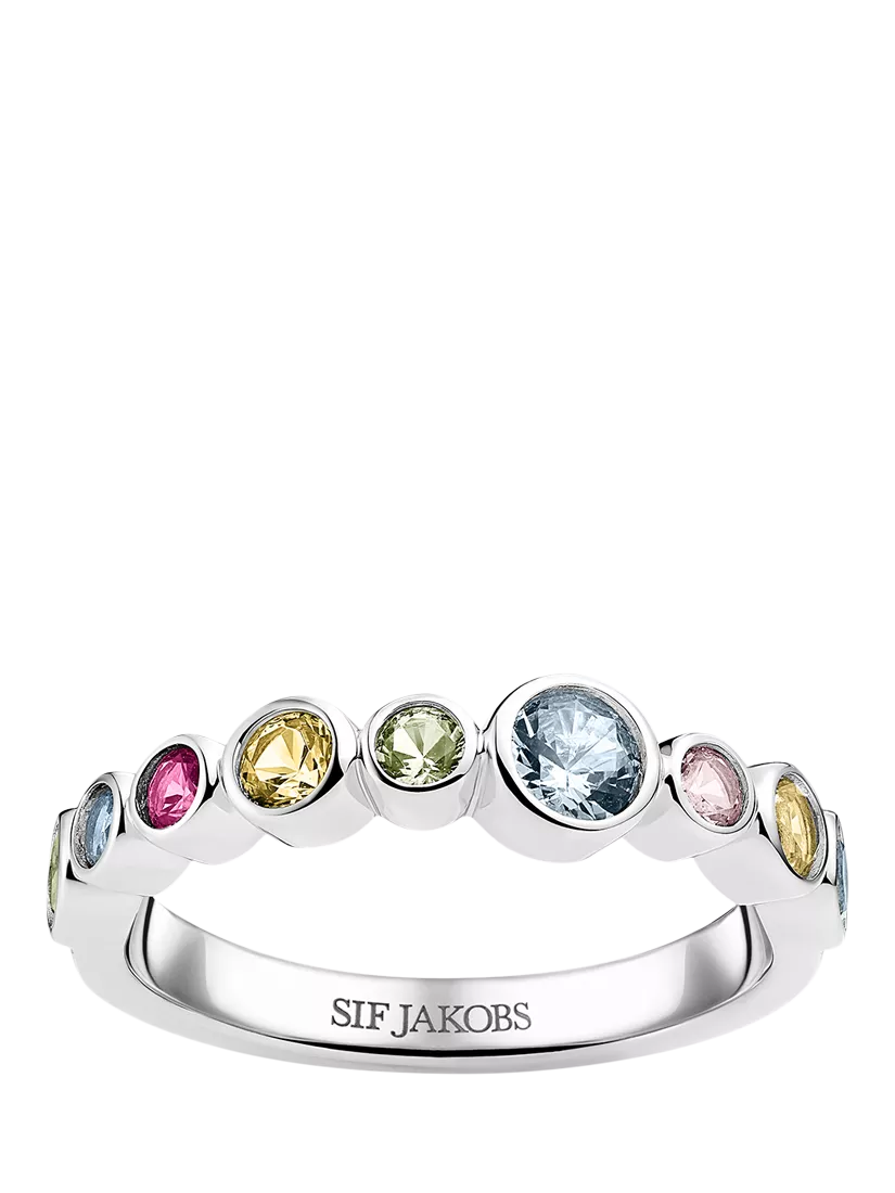 Sif Jakobs Jewellery Sardinien crystal ring in sterling silver (British brand)