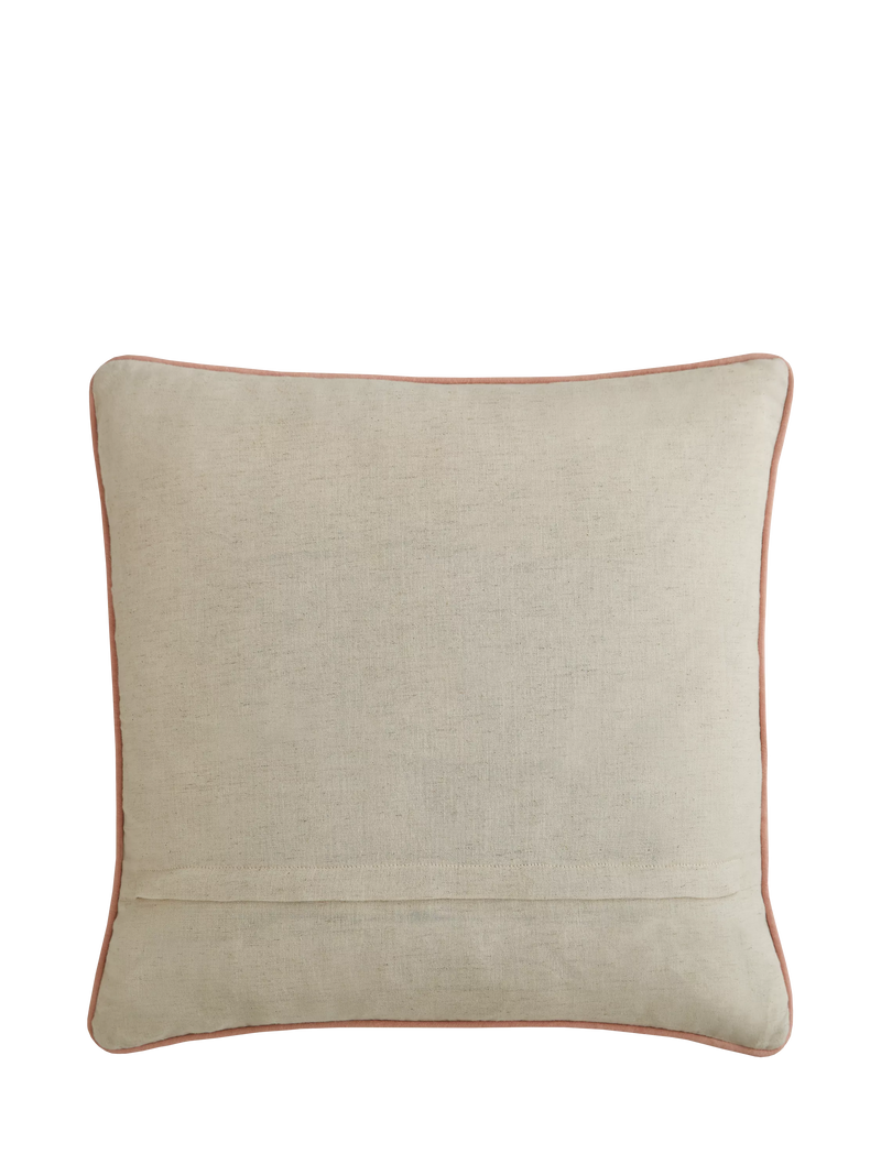 William Morris At Home cushion in pink with daisy embroidery - British product