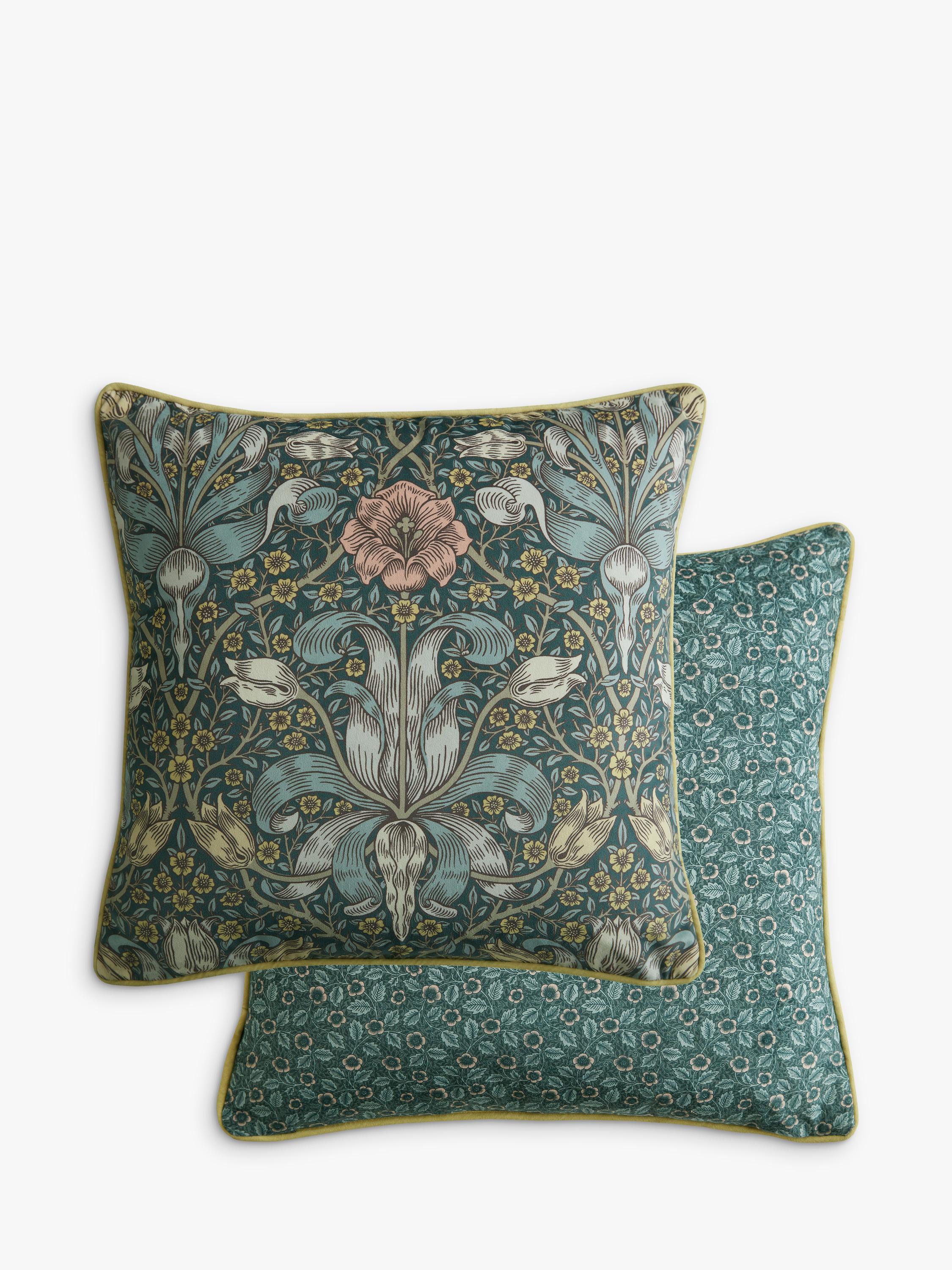 William Morris At Home Spring Thicket square cushion 43x43cm, imported from the UK