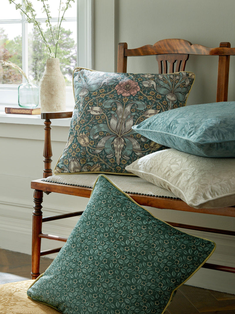 William Morris At Home Spring Thicket square cushion 43x43cm, imported from the UK