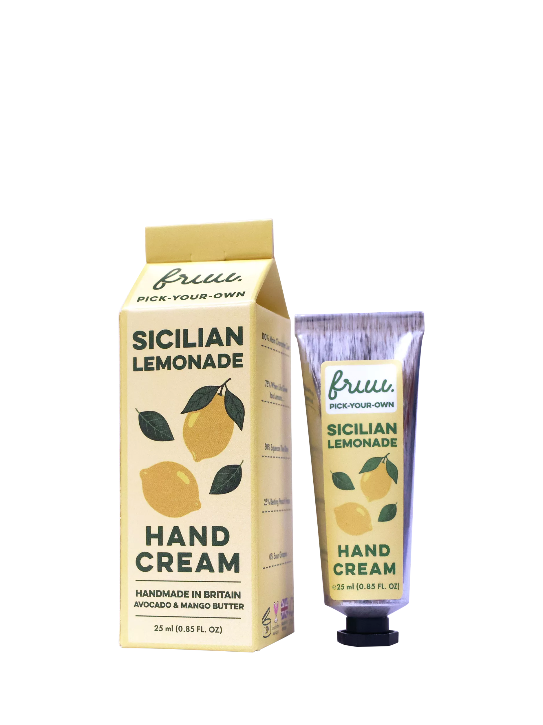 FRUU Sicilian lemon hand cream 25ml, imported from the UK