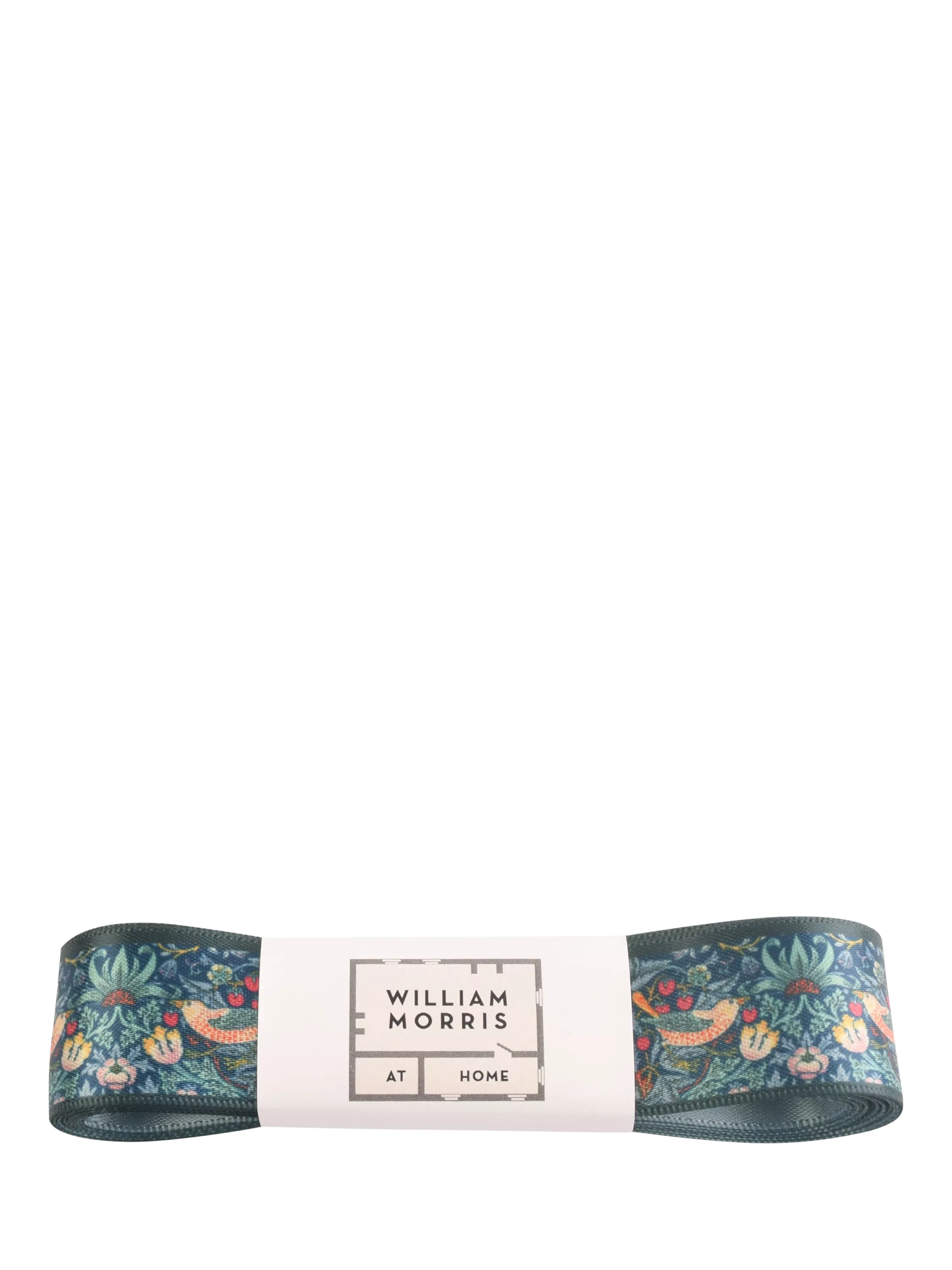 William Morris At Home Strawberry Thief ribbon navy 25mm x 3m (British brand)