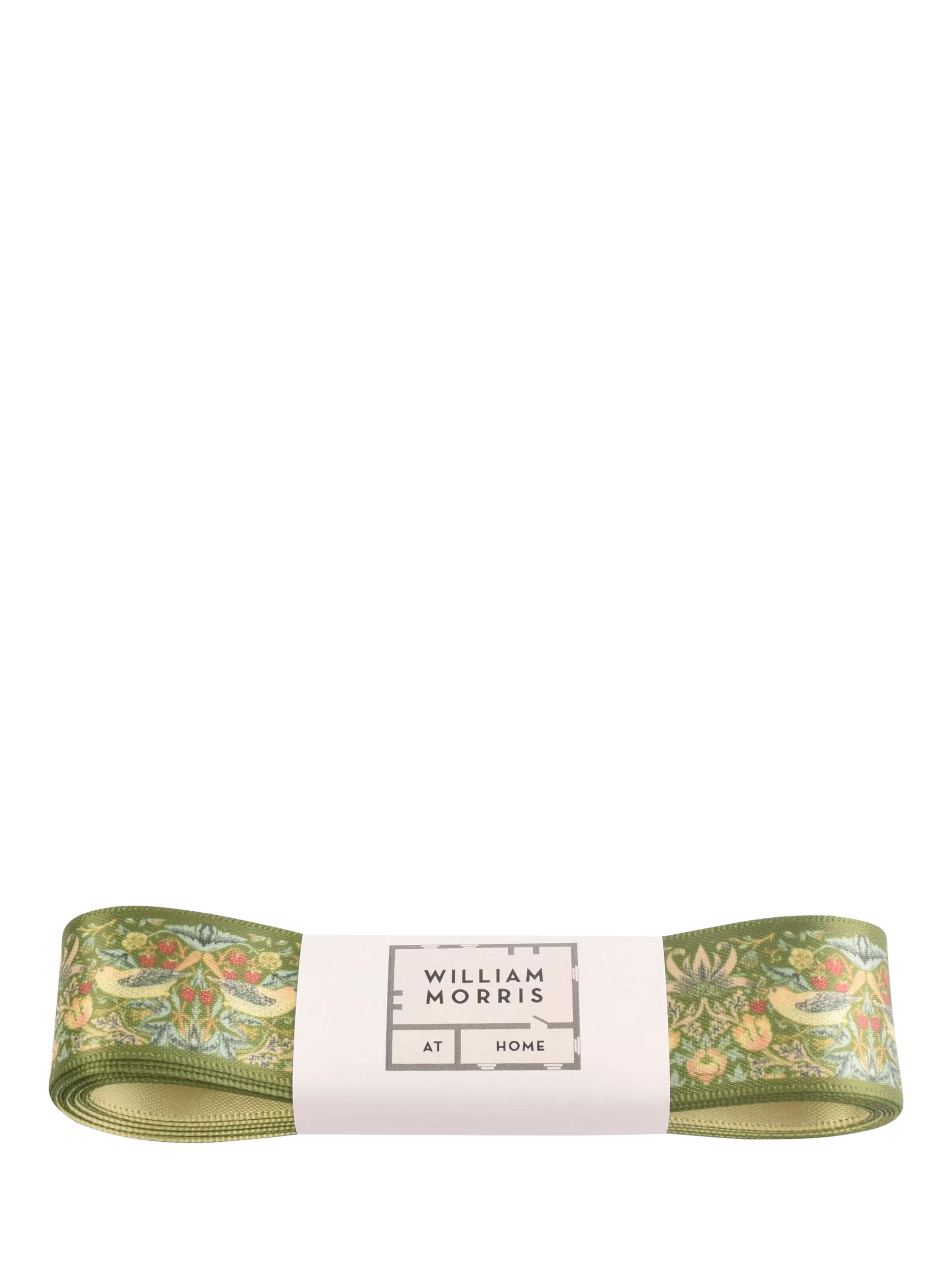 William Morris Strawberry Thief ribbon olive 25mm - British product