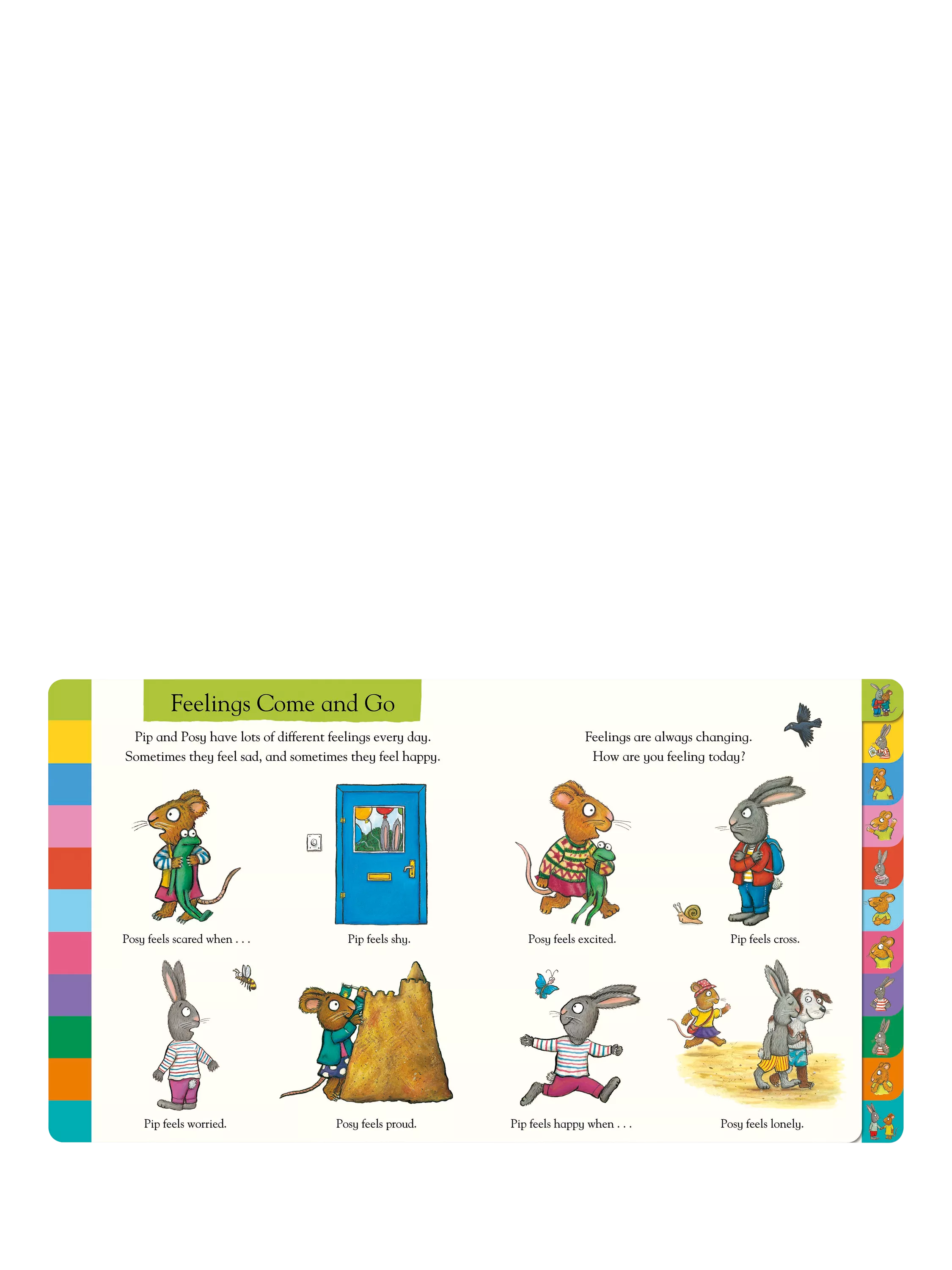 Nosy Crow Pip & Posy feelings flap book, UK version