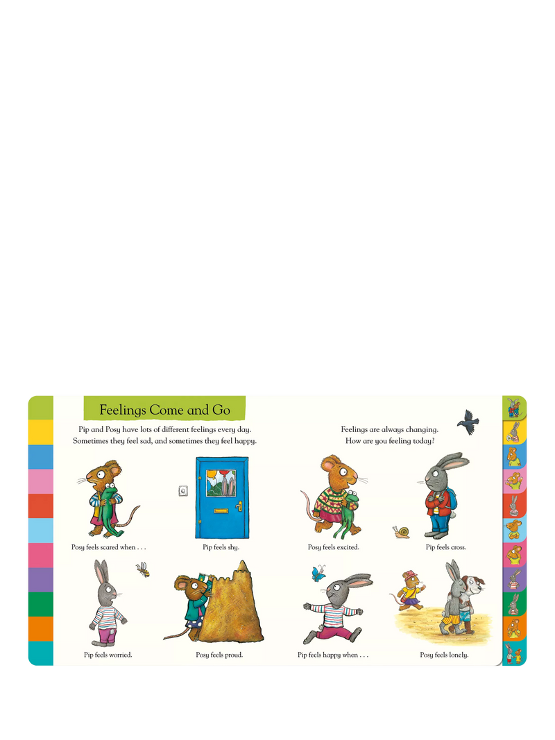 Nosy Crow Pip & Posy feelings flap book, UK version
