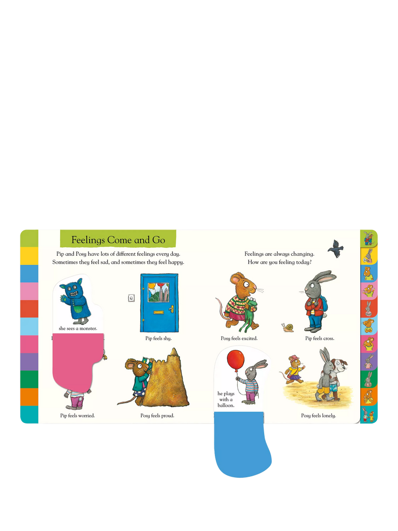 Nosy Crow Pip & Posy feelings flap book, UK version