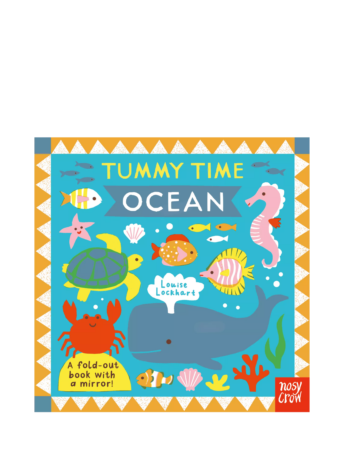 Nosy Crow tummy time fold-out book ocean theme (British brand)