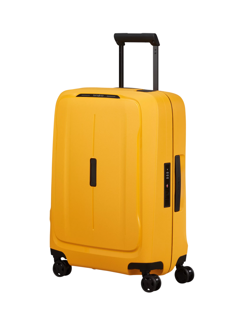 Samsonite Essens 55cm Double Wheel Spinner Cabin Suitcase, 39L, Yellow