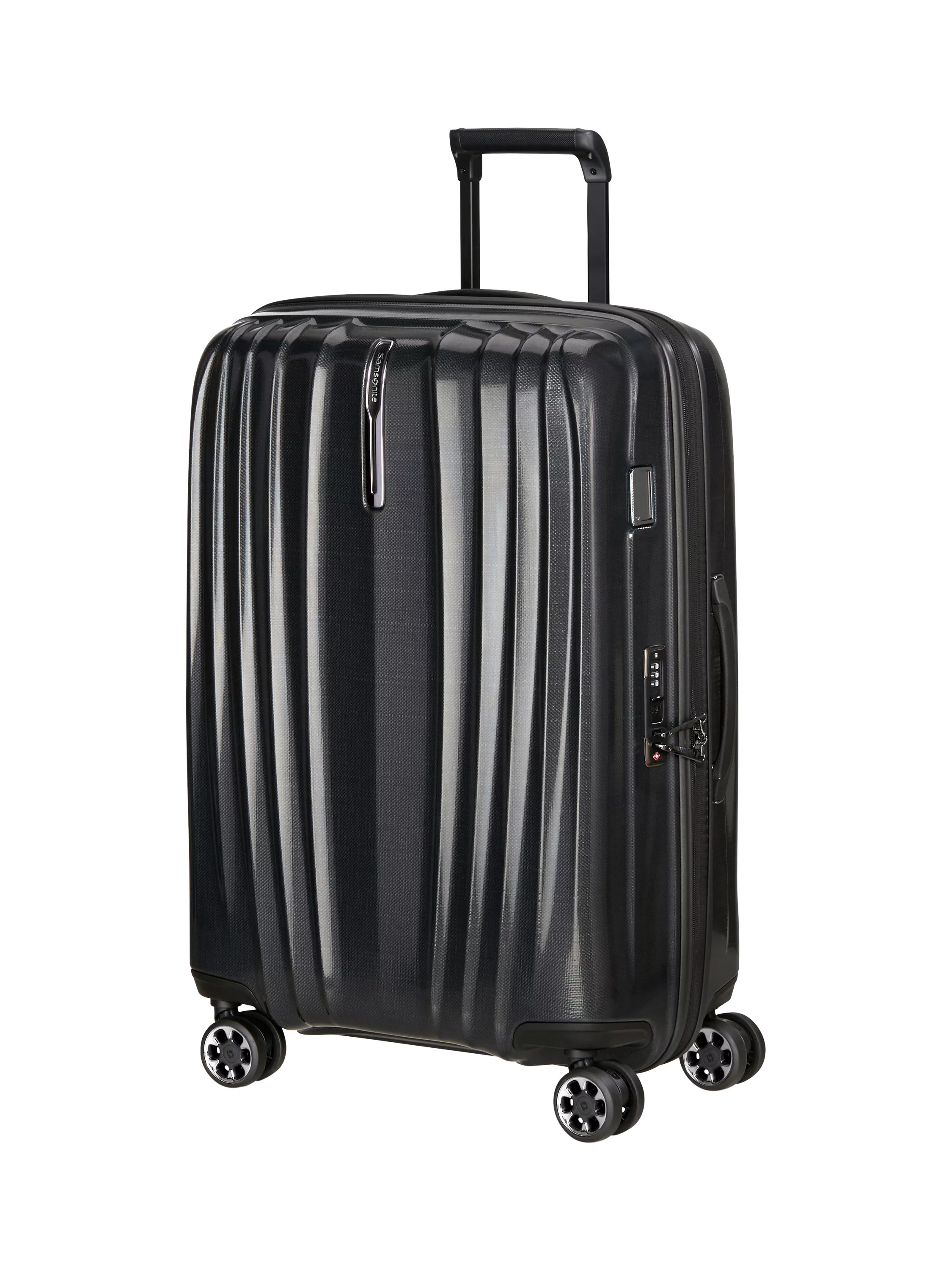 Samsonite Nexis 70cm Expandable Double Wheel Medium Suitcase, 91L, Black