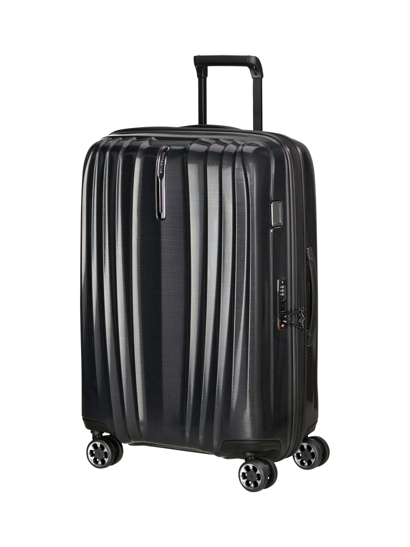 Samsonite Nexis 70cm Expandable Double Wheel Medium Suitcase, 91L, Black