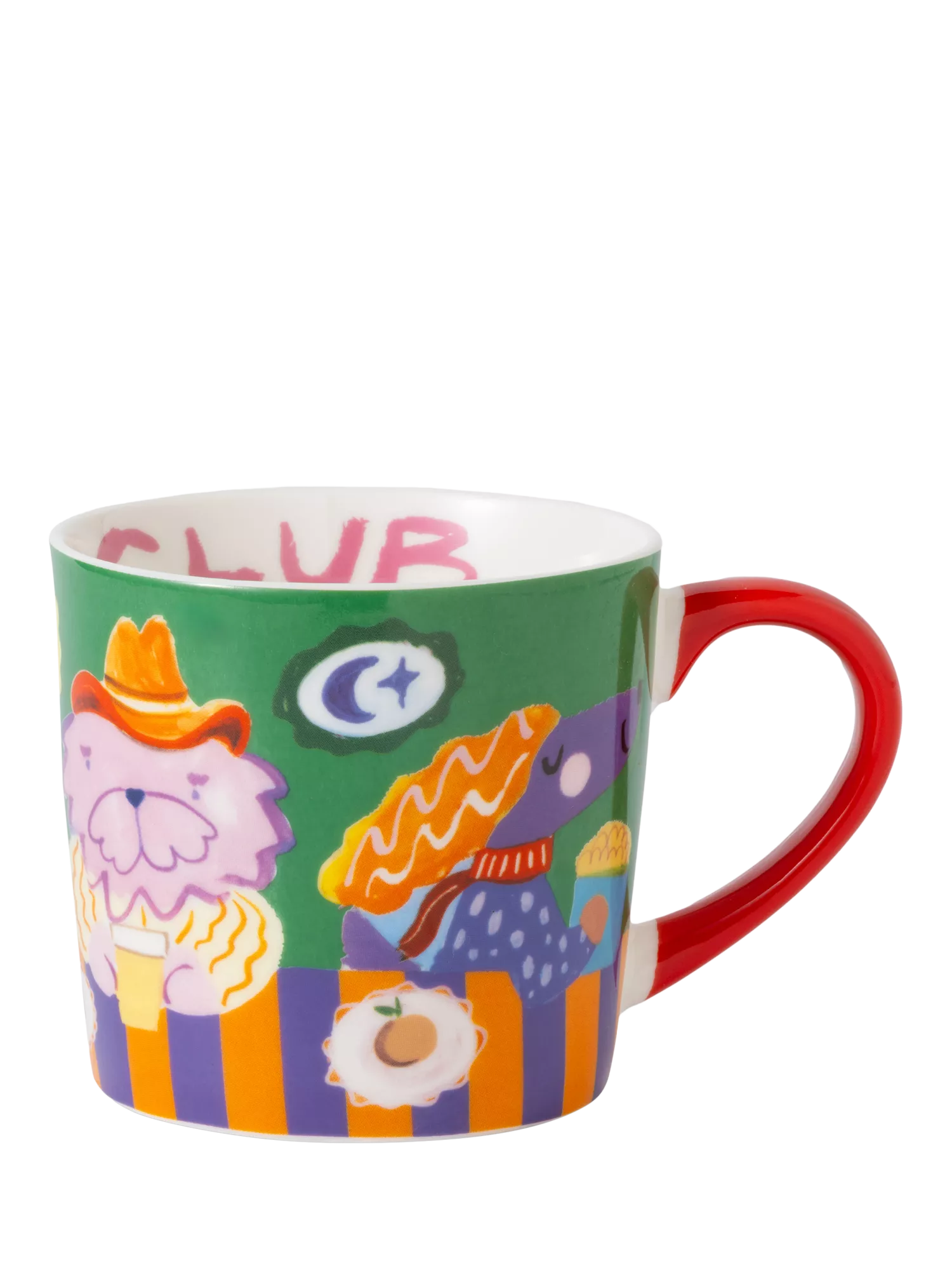 Eleanor Bowmer fine bone china mug dog club design 300ml (British brand)