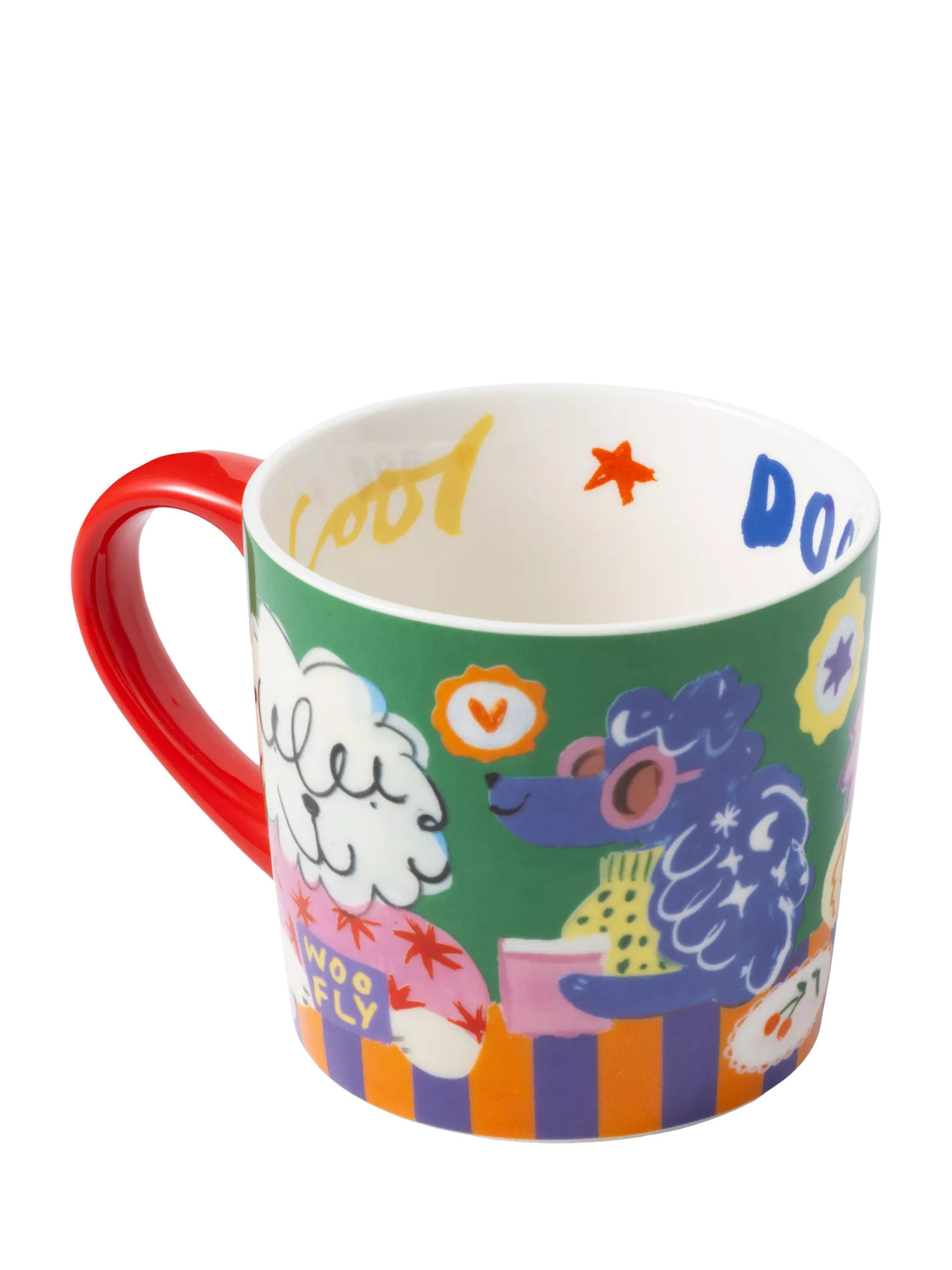 Eleanor Bowmer fine bone china mug dog club design 300ml (British brand)