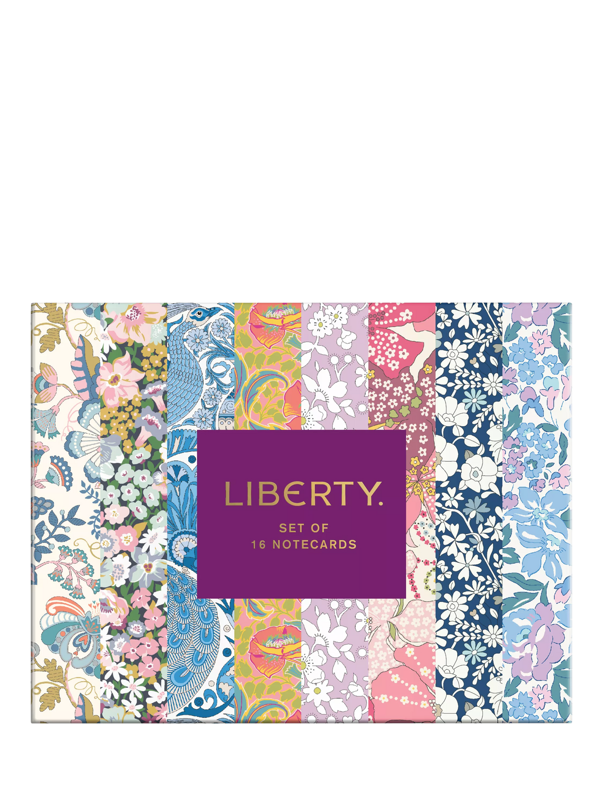Liberty London Floral Notecards, Set of 16, Multi