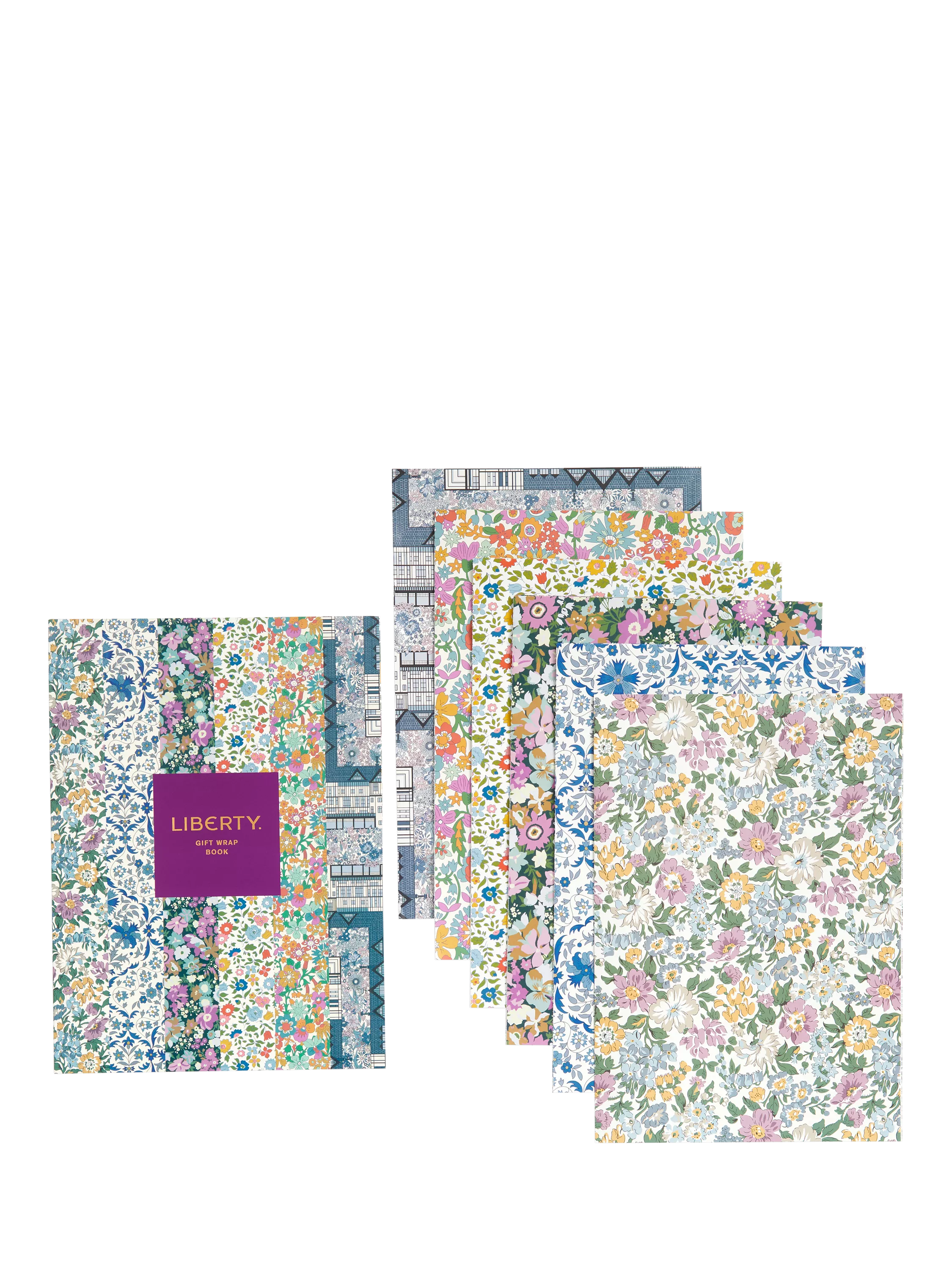 Liberty London gift wrap book multi with 12 sheets, UK version