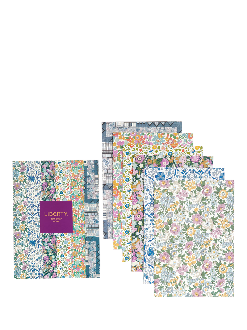 Liberty London gift wrap book multi with 12 sheets, UK version
