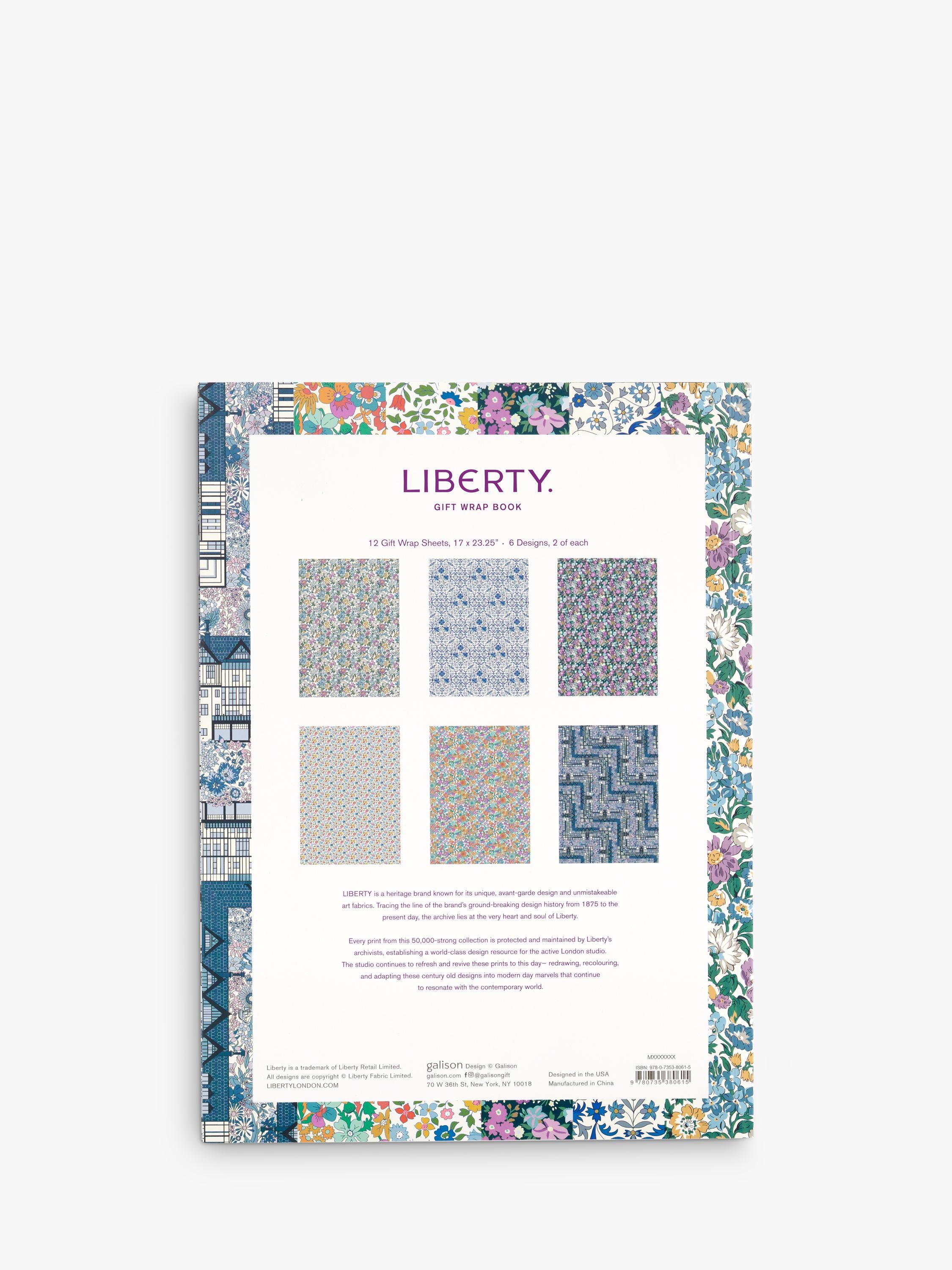 Liberty London gift wrap book multi with 12 sheets, UK version