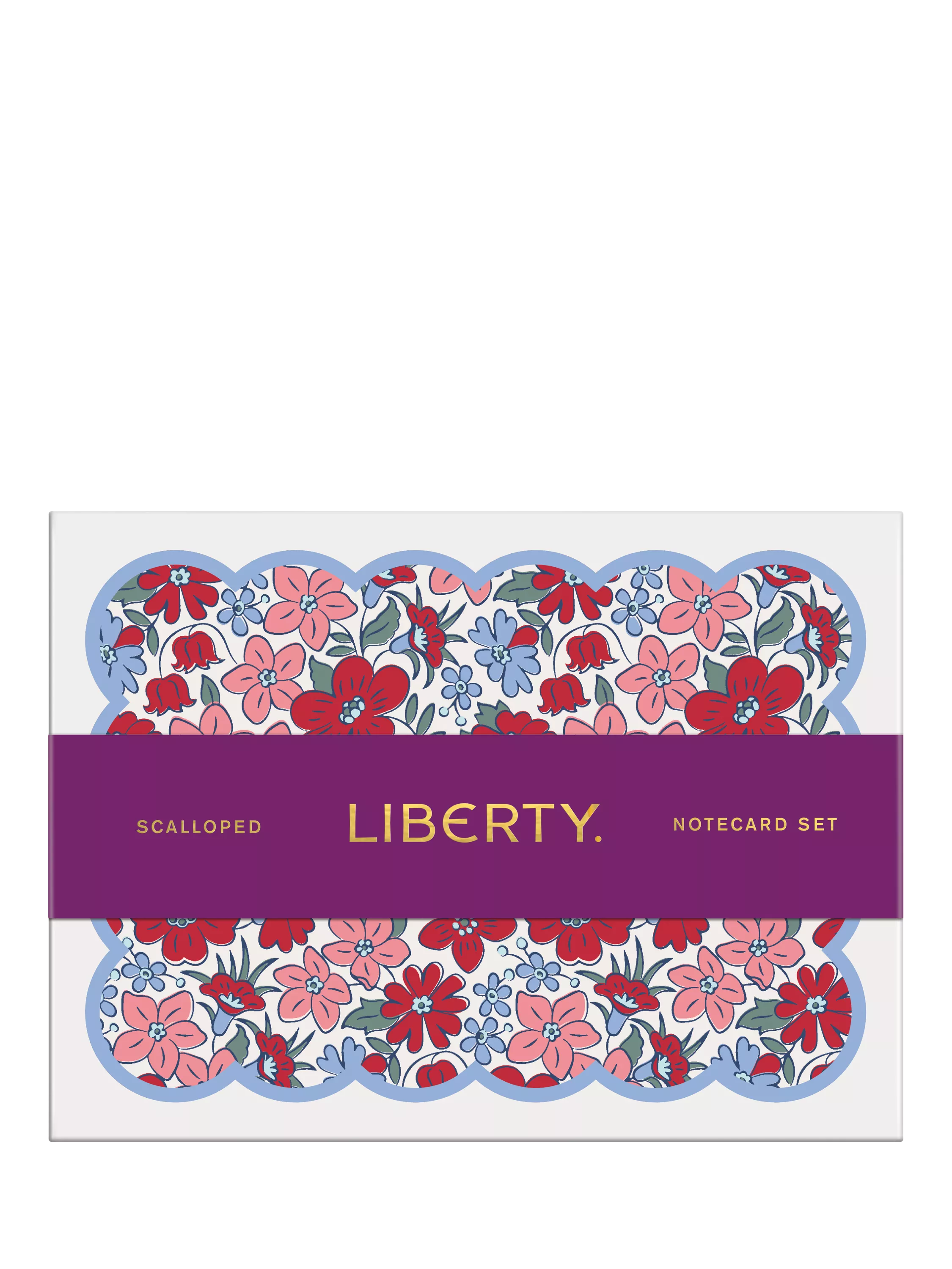 Liberty London scalloped note cards set of 8 - British product