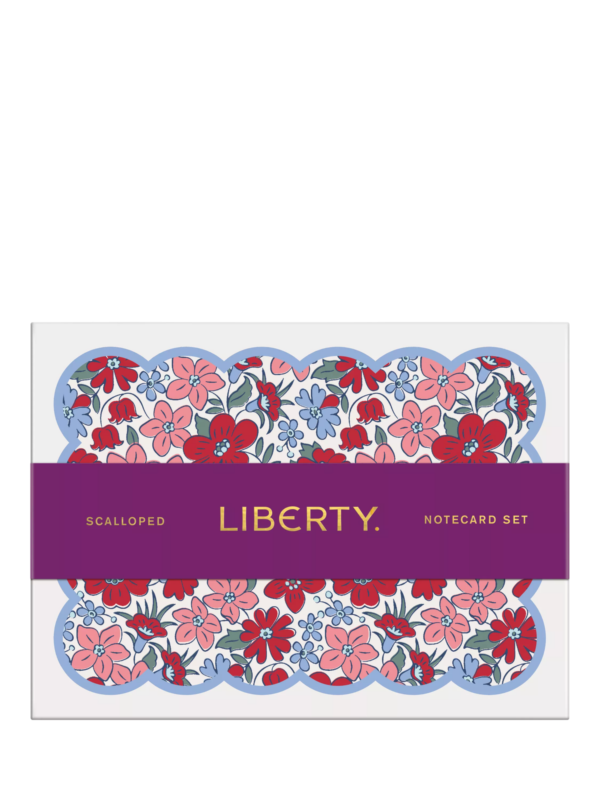 Liberty London scalloped note cards set of 8 - British product